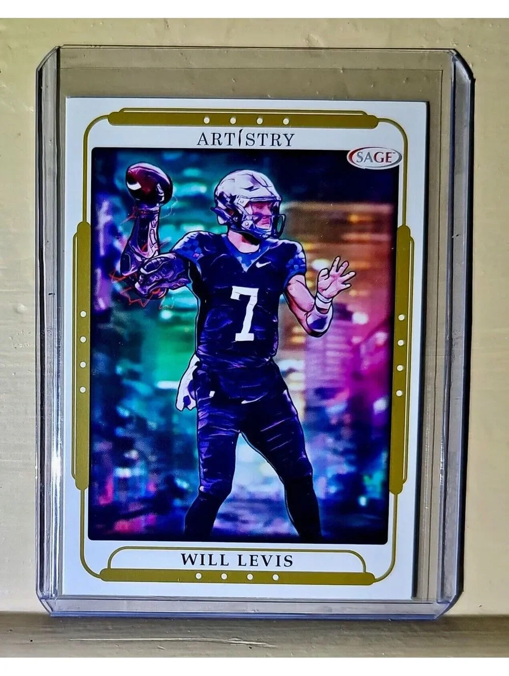 Will Levis 2023 SAGE NFL Artistry Football #124 Card